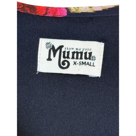 Show Me Your Mumu Top Women XS Black Perveen Pirate Floral Office Work Preppy‎ - Picture 4 of 8